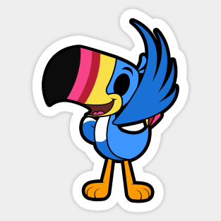 Cute Fruit Loops Mascot Sticker